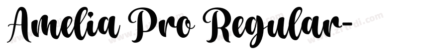Amelia Pro Regular字体转换